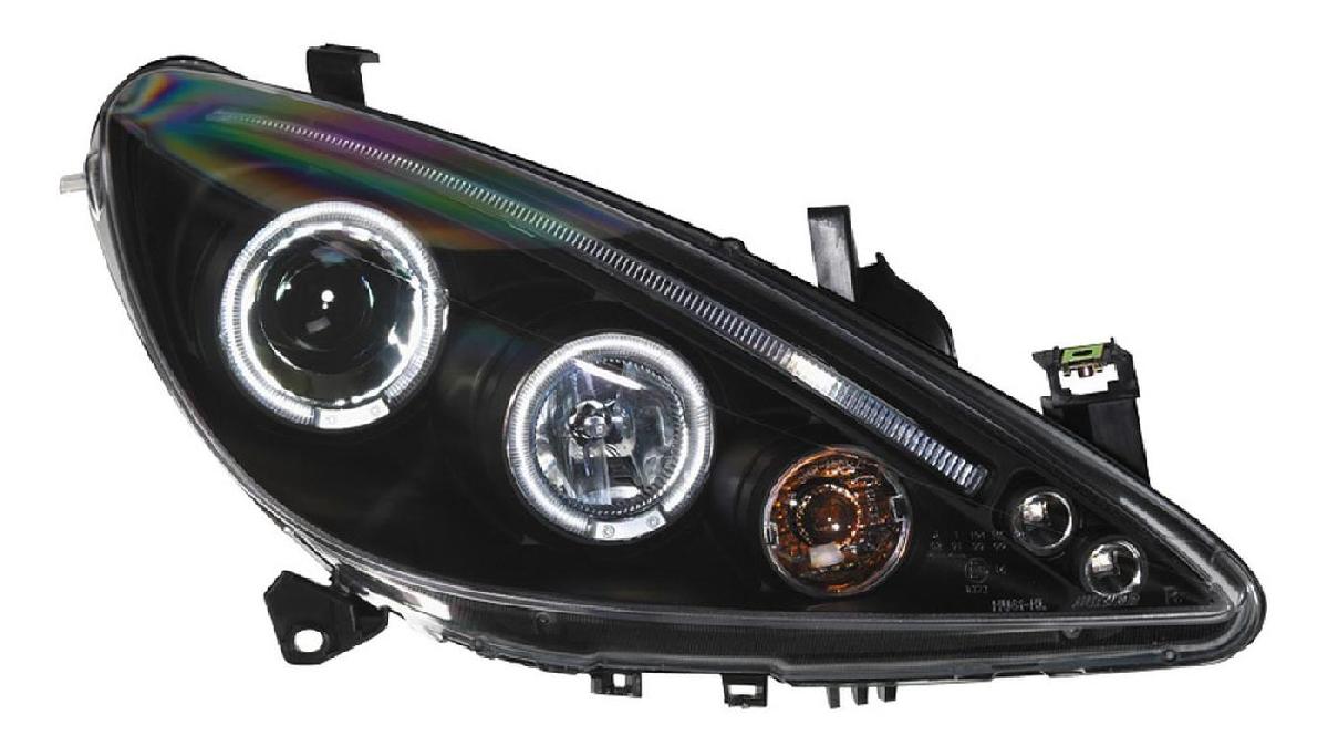 Set+de+phares+sur+mesure+pour+Peugeot+307+2001-2005+-+Noir+-+incl.+Angel-Eyes